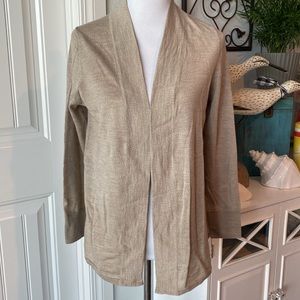 Talbots lightweight tan cardigan sweater new with tags